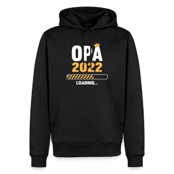 Opa 2022 Loading Schwangerschaftsankündigung - Männer Premium Bio Hoodie - Schwarz - Vorne - Nico (187cm)