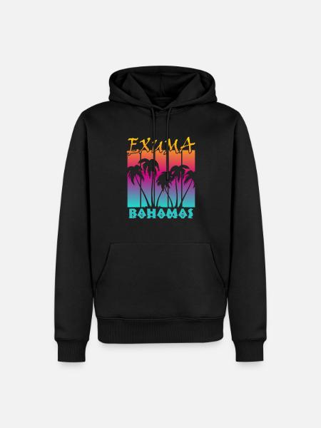 Exuma Bahamas - Sweat à capuche Premium bio Homme - noir