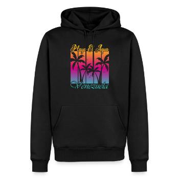 Playa El Aqua Venezuela - Männer Premium Bio Hoodie - Schwarz - Vorne - Nico (187cm)