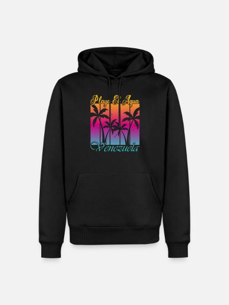 Playa El Aqua Venezuela - Men’s Premium Organic Hoodie - black