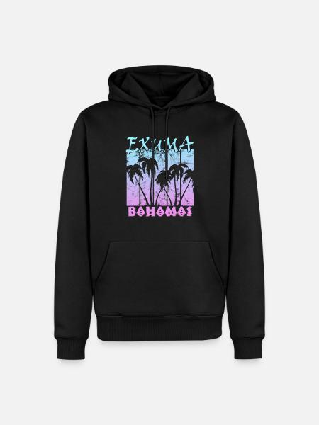 Exuma Bahamas - Sweat à capuche Premium bio Homme - noir