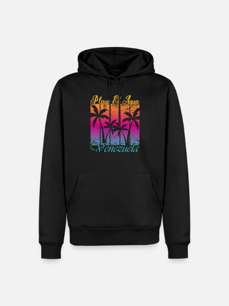 Playa El Aqua Venezuela - Men’s Premium Organic Hoodie - black