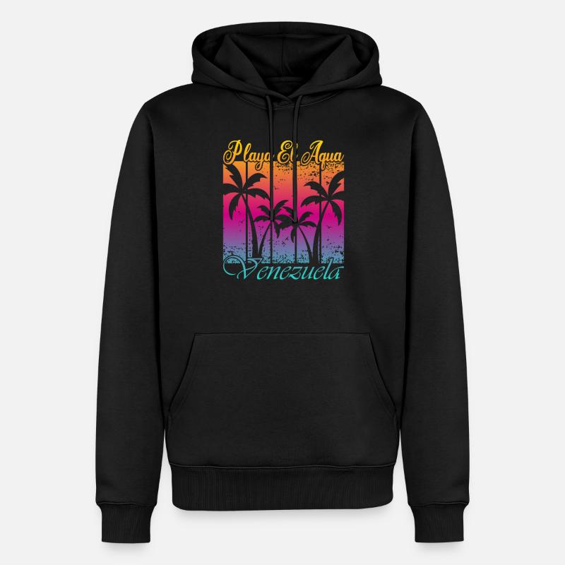 Playa El Aqua Venezuela - Männer Premium Bio Hoodie - Schwarz