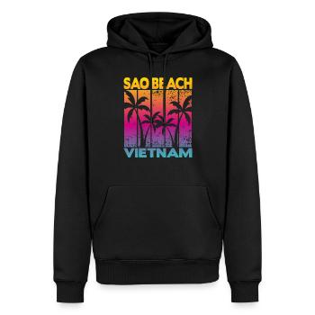 Sao Beach Vietnam - Männer Premium Bio Hoodie - Schwarz - Vorne - Nico (187cm)