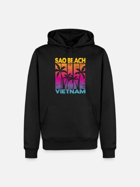 Sao Beach Vietnam - Männer Premium Bio Hoodie - Schwarz