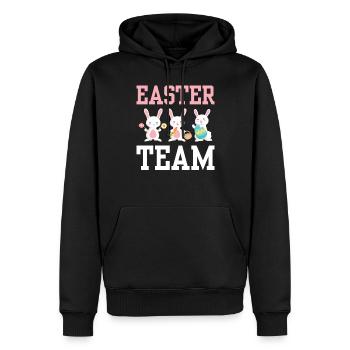 Oster Team Osterfest Ostern Osterei Osterhase - Männer Premium Bio Hoodie - Schwarz - Vorne - Nico (187cm)