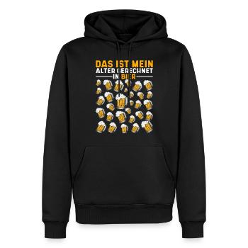 Das Ist Mein Alter In Bier 30ter 30. Geburtstag - Männer Premium Bio Hoodie - Schwarz - Vorne - Nico (187cm)