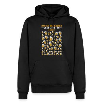 Vintage Mein Alter In Bier 60ter 60. Geburtstag - Männer Premium Bio Hoodie - Schwarz - Vorne - Nico (187cm)