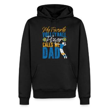 Volleyball Player Team Dad Father - Männer Premium Bio Hoodie - Schwarz - Vorne - Nico (187cm)