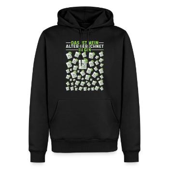 Das Ist Mein Alter In Gin 50ter 50. Geburtstag - Männer Premium Bio Hoodie - Schwarz - Vorne - Nico (187cm)