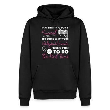 Volleyball Player Team Coach If At - Männer Premium Bio Hoodie - Schwarz - Vorne - Nico (187cm)
