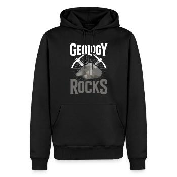 Géologie Géologue Étudiant en géologie Professeur de géologie - Sweat à capuche Premium bio Homme - noir - Devant - Nico (187cm)