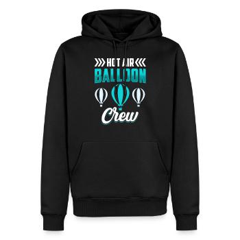 Heißluftballon Besatzung Ballonflug Ballonfahrer - Männer Premium Bio Hoodie - Schwarz - Vorne - Nico (187cm)