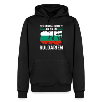 Balkan Urlaub Bulgare Bulgarien - Männer Premium Bio Hoodie - Schwarz - Vorne - Nico (187cm)