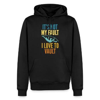 Stabhochspringer Für Stabspringen - Männer Premium Bio Hoodie - Schwarz - Vorne - Nico (187cm)