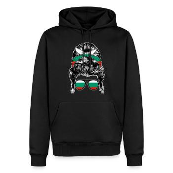 Balkans Bulgarie Bulgarie Bulgarie - Sweat à capuche Premium bio Homme - noir - Devant - Nico (187cm)