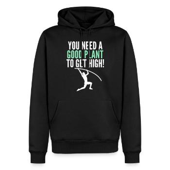 Stabhochspringer Für Stabspringen - Männer Premium Bio Hoodie - Schwarz - Vorne - Nico (187cm)