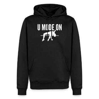 Stabhochspringer Für Stabspringen - Männer Premium Bio Hoodie - Schwarz - Vorne - Nico (187cm)