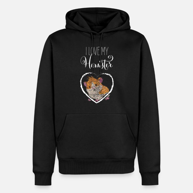 Hamster amoureux Hamster - Sweat à capuche Premium bio Homme - noir