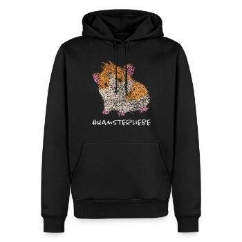 Hamsterliebe Hamster Goldhamster Nager - Männer Premium Bio Hoodie - Schwarz - Vorne - Nico (187cm)