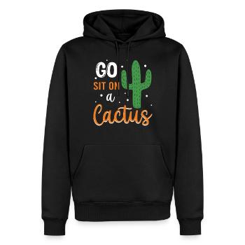 Allez vous asseoir sur un cactus - Western Sugaro Flowers - Sweat à capuche Premium bio Homme - noir - Devant - Nico (187cm)