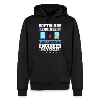 Software Engineering Software Engineering Engineer - Men’s Premium Organic Hoodie - black - Front - Nico (187cm)