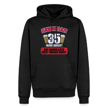 Ciderman 35 Jahre Geburtstag Apfelwein Äppelwoi - Männer Premium Bio Hoodie - Schwarz - Vorne - Nico (187cm)
