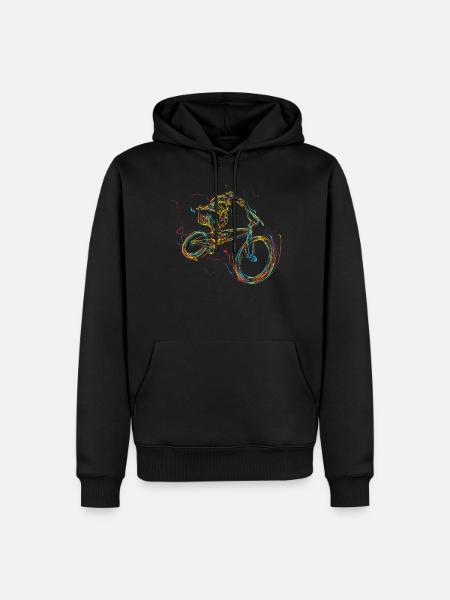 Descente VTT VTT DH - Sweat à capuche Premium bio Homme - noir