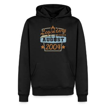 legendär seit August 2004 Sprüche - Männer Premium Bio Hoodie - Schwarz - Vorne - Nico (187cm)