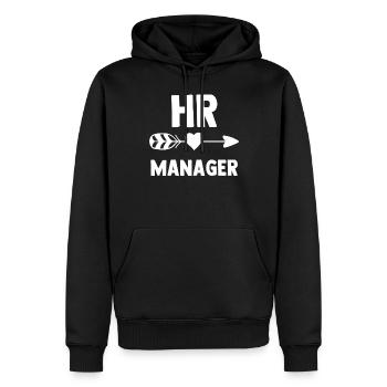 Responsable Rh Personaler Ressources Humaines Personnelles - Sweat à capuche Premium bio Homme - noir - Devant - Nico (187cm)
