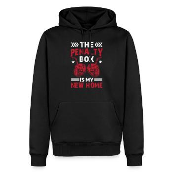 Eishockey Strafbank Eishockeyspieler Penalty Box - Männer Premium Bio Hoodie - Schwarz - Vorne - Nico (187cm)