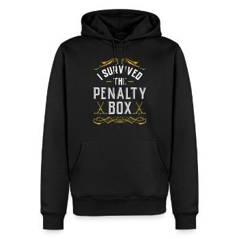 Banc de pénalité de hockey sur glace Banc de pénalité Joueurs de hockey sur glace - Sweat à capuche Premium bio Homme - noir - Devant - Nico (187cm)