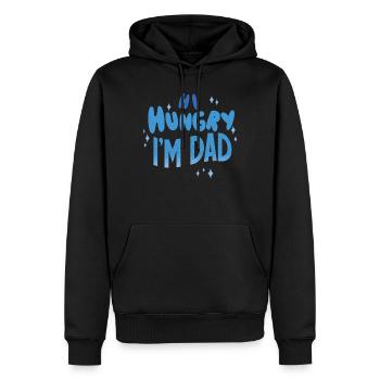 Hi Hungry I Am Papa Father Day Father Daddy - Men’s Premium Organic Hoodie - black - Front - Nico (187cm)