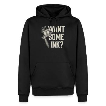 Willst Du Etwas Tinte? Tätowierer Tätowieren - Männer Premium Bio Hoodie - Schwarz - Vorne - Nico (187cm)