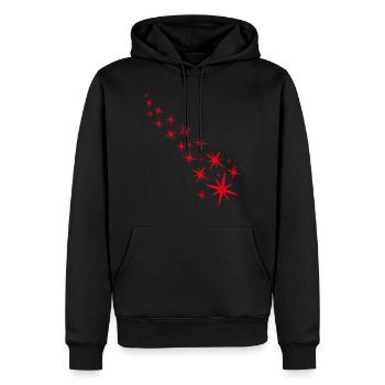 Ciel étoilé rouge - Sweat à capuche Premium bio Homme - noir - Devant - Nico (187cm)