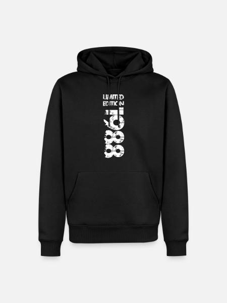 Édition limitée 1988 - Sweat à capuche Premium bio Homme - noir