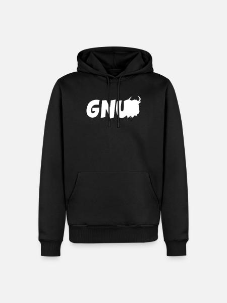 Gnu Antilope Afrika Tier Liebhaber - Männer Premium Bio Hoodie - Schwarz