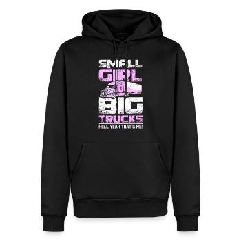 Small girl big trucks - Männer Premium Bio Hoodie - Schwarz - Vorne - Nico (187cm)