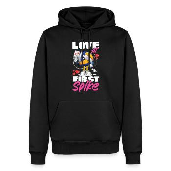 Volleyball Player Team Love At - Männer Premium Bio Hoodie - Schwarz - Vorne - Nico (187cm)