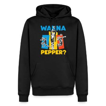Volleyball Player Team Wanna - Männer Premium Bio Hoodie - Schwarz - Vorne - Nico (187cm)