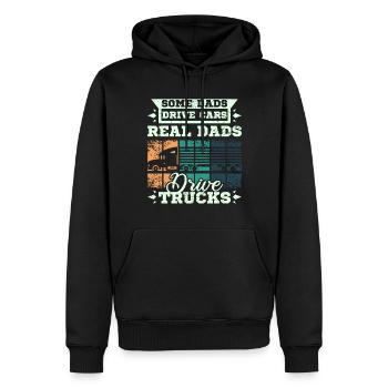 Dads drive trucks - Männer Premium Bio Hoodie - Schwarz - Vorne - Nico (187cm)