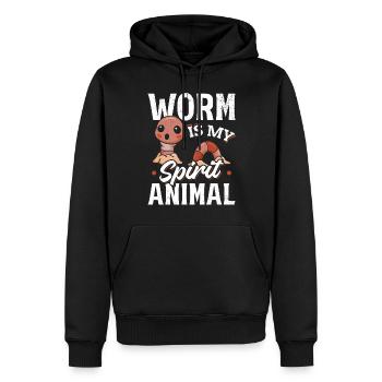 Wurm ist mein Geist Animal Wurmliebhaber Wurm - Männer Premium Bio Hoodie - Schwarz - Vorne - Nico (187cm)