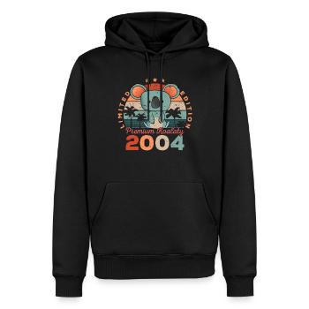 Année de naissance 2004 Anniversaire Koala Koala Bear - Sweat à capuche Premium bio Homme - noir - Devant - Nico (187cm)