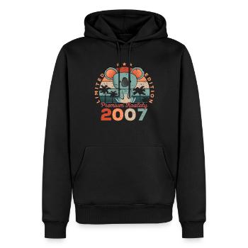 Année de naissance 2007 Anniversaire Koala Koala Bear - Sweat à capuche Premium bio Homme - noir - Devant - Nico (187cm)
