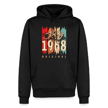 Vintage 1968 Im Juli - Männer Premium Bio Hoodie - Schwarz - Vorne - Nico (187cm)