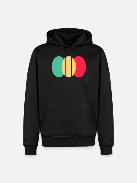 Three Ovals - Green-Yellow - Red - Men’s Premium Organic Hoodie - black