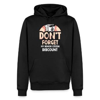 Vergessen Sie Nicht Meine Seniorenermäßigung Papi - Männer Premium Bio Hoodie - Schwarz - Vorne - Nico (187cm)
