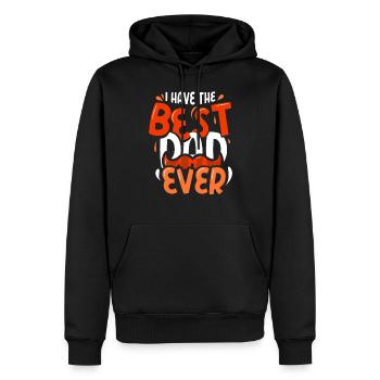 J’ai le meilleur père de tous les temps Papa Papi - Sweat à capuche Premium bio Homme - noir - Devant - Nico (187cm)