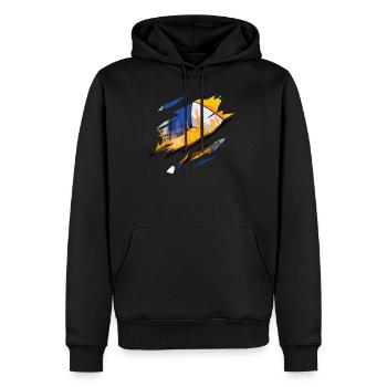 Volleyball Player Team Scratch - Männer Premium Bio Hoodie - Schwarz - Vorne - Nico (187cm)