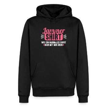 Jammer Shirt wie normales Shirt nur mit mir drin - Männer Premium Bio Hoodie - Schwarz - Vorne - Nico (187cm)